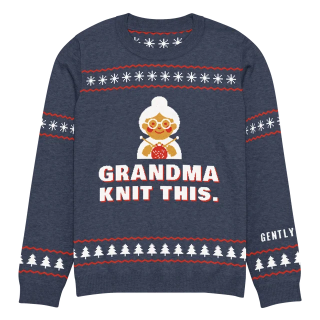 Grandma Knit This knit sweater, front