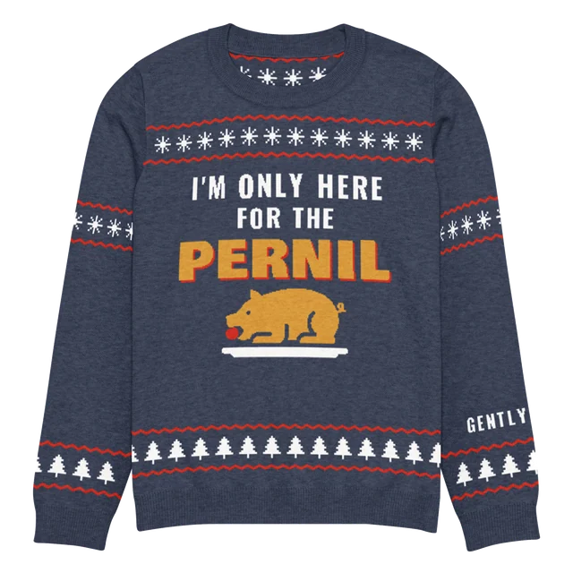 Only Here for the Pernil knit sweater, front