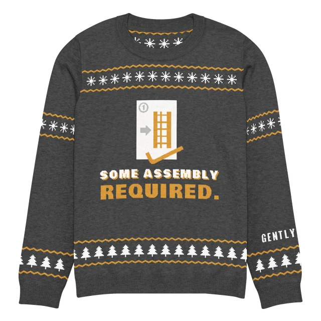 Some Assembly Required knit sweater, front