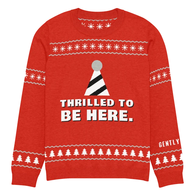 Thrilled to Be Here knit sweater, front